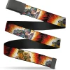 Web Belt Blank Black Buckle - GI Joe Retro Footloose Flash Air Tight Character File Card Explosion Poses Webbing