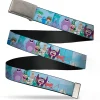 Web Belt Blank Chrome Buckle - Foster's Home for Imaginary Friends Group Pose Blues Webbing