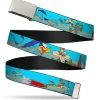 Web Belt Blank Chrome Buckle - Road Runner/Wile E. Coyote Scene2 Desert Webbing