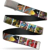 Web Belt Blank Matte Buckle - Star Trek 50th Risk is Our Business Mick Cassidy Illustration Blocks Webbing