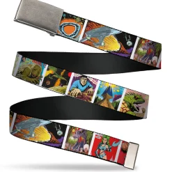 Web Belt Blank Matte Buckle - Star Trek 50th Risk is Our Business Mick Cassidy Illustration Blocks Webbing