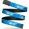 Web Belt Clamp Buckle - NERF Logo Streaks Blues/White Webbing