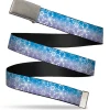 Web Belt Clasp Buckle - Frozen II Snowflakes Blues/Purples/White Webbing