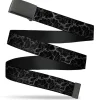 Web Belt Clasp Buckle - Marble Black/Charcoal Gray Webbing