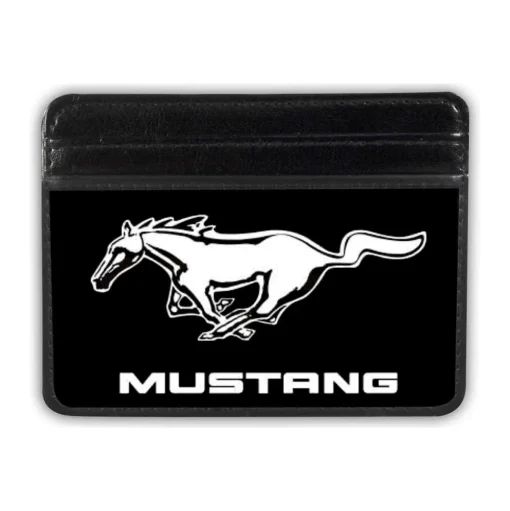 Weekend Wallet - Ford Mustang Black White Logo CENTERED
