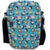 Women's Crossbody Wallet - Friends Chibi Character Kids and Icons Scattered Blue