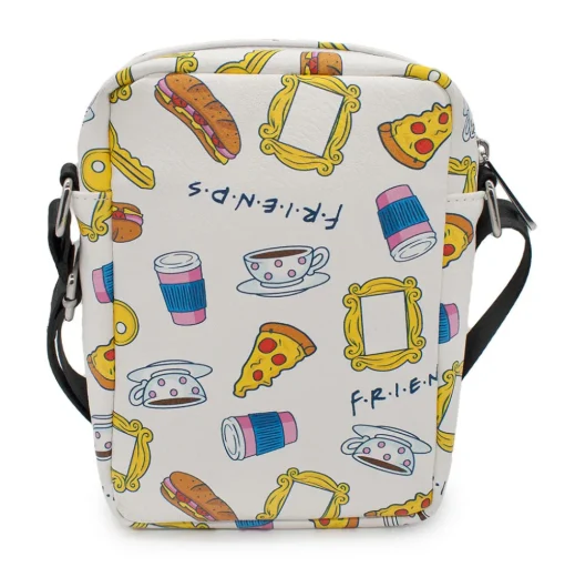 Women's Crossbody Wallet - Friends Television Show Icons Collage White Multi Color