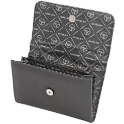 Women's Fold Over Wallet Rectangle PU - SHELBY Cobra Logo Metal Emblem