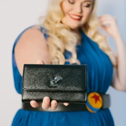 Women's Fold Over Wallet Rectangle - Pixar Luxo Jr Lamp Silver Enamel