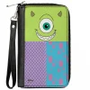Women's PU Zip Around Wallet Rectangle - Monsters 3-Character Bounding Blocks