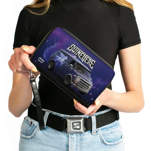 Women's PU Zip Around Wallet Rectangle - Onward Barley Lightfoot's van Guinevere Galaxy Purples