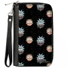 Women's PU Zip Around Wallet Rectangle - Rick and Morty Pixelverse Expressions in Space