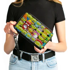 Women's PU Zip Around Wallet Rectangle - Pixar Alien Remix Collage