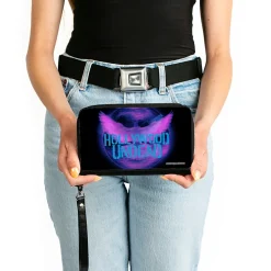 Women's PU Zip Around Wallet Rectangle - HOLLYWOOD UNDEAD Dove TV Fuzz Black Pinks Blues