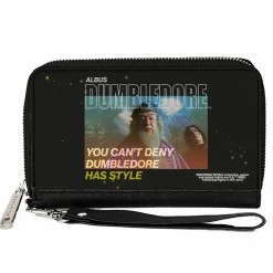 Women's PU Zip Around Wallet Rectangle - Harry Potter YOU CANT DENY DUMBLEDORE HAS STYLE with Snape Pose