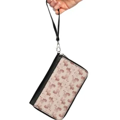 Women's PU Zip Around Wallet Rectangle - Minnie Mouse Expression Reflections Pinks
