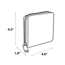 Women's Zip Around Wallet Square - Friends Icons and Quotes Collage Lavender Multi Color