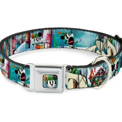 Yodelberg Mickey Full Color Seatbelt Buckle Collar - Mickey & Minnie Yodelberg Scenes